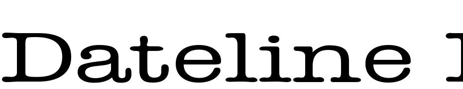 Dateline Extended Font Download Free