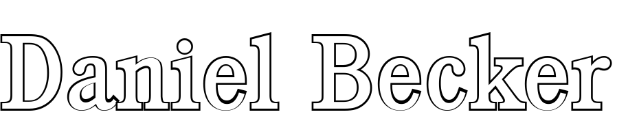 Daniel Becker Outline Font Download Free