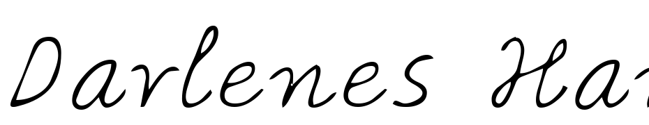 Darlenes Hand Regular Font Download Free