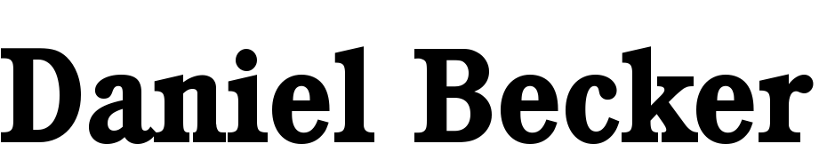 Daniel Becker Bold Font Download Free
