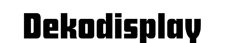 Dekodisplay Bold Font Download Free
