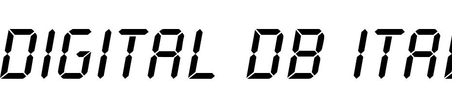 Digital DB Italic Font Download Free