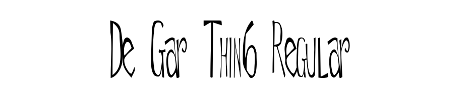 De Gar Thin6 Regular Font Download Free