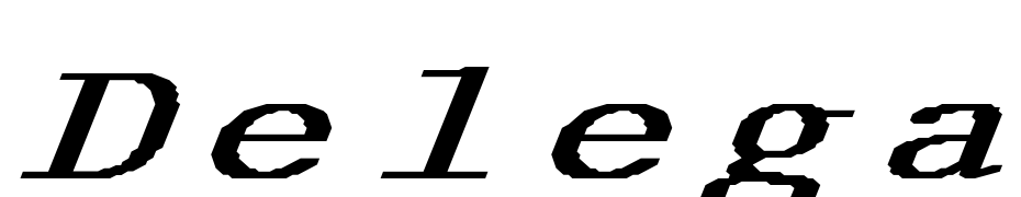 Delegate Normal Ex Bold Italic Font Download Free