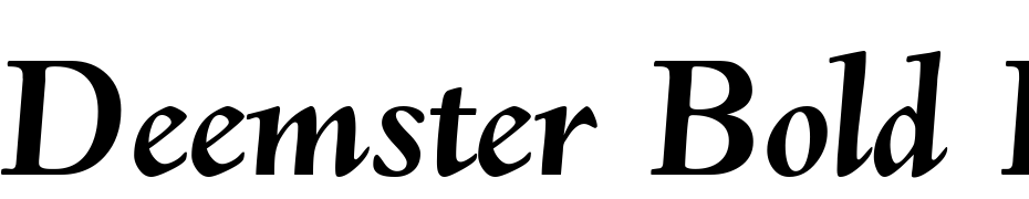 Deemster Bold Italic Font Download Free