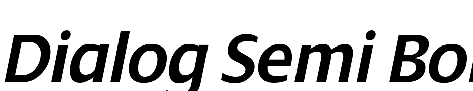 Dialog Semi Bold Italic Font Download Free