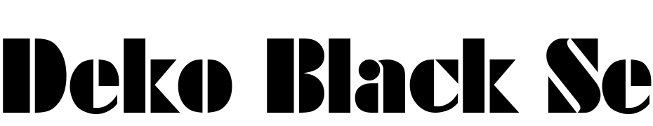 Deko Black Serial Regular Font Download Free