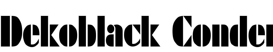 Dekoblack Condensed Font Download Free