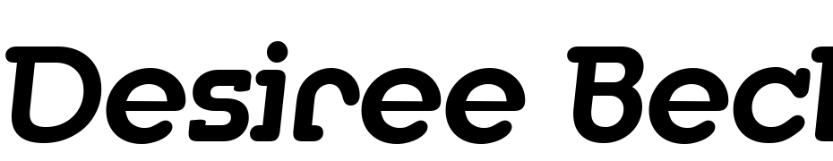 Desiree Becker Medium Italic Font Download Free