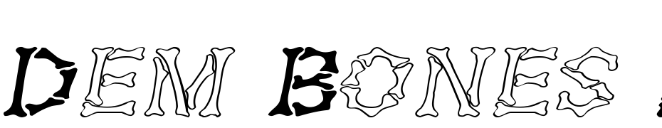 Dem Bones Extended Italic Font Download Free