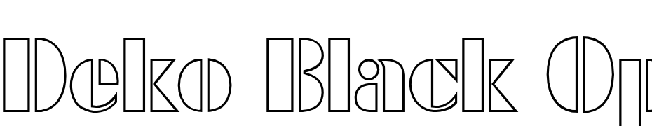 Deko Black Open Serial Regular Font Download Free
