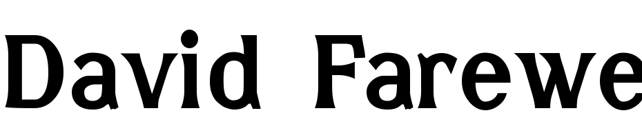 David Farewell Bold Font Download Free