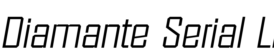 Diamante Serial Light Regular Italic Font Download Free