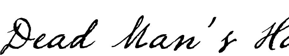 Dead Man's Hand WF Font Download Free