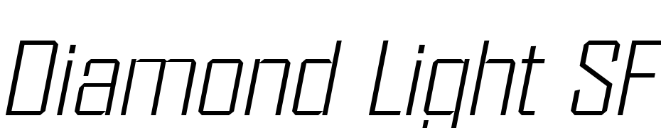 Diamond Light SF Italic Font Download Free