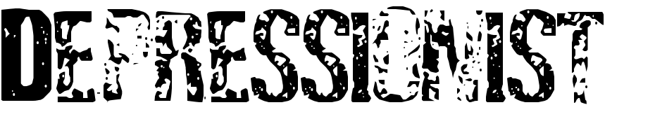 Depressionist Three Yazı tipi ücretsiz indir