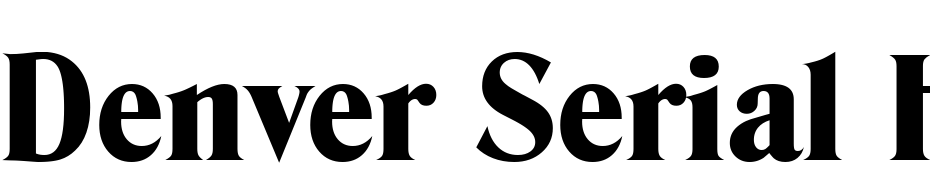 Denver Serial Heavy Regular Font Download Free
