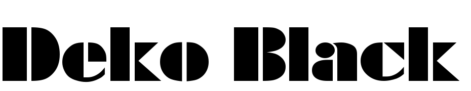 Deko Black Extended Serial Regular Font Download Free