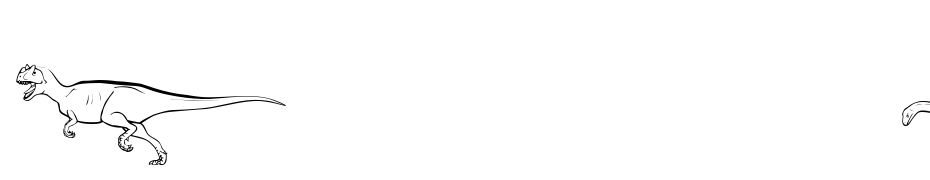 Dinosaur Outline Font Download Free