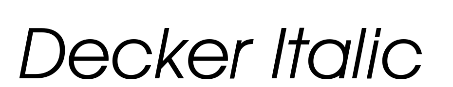 Decker Italic Font Download Free