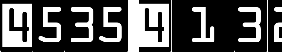 Deco Numbers LH OCRA Font Download Free