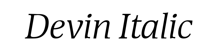 Devin Italic Font Download Free