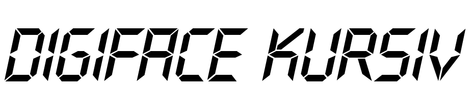 Digiface Kursiv Font Download Free