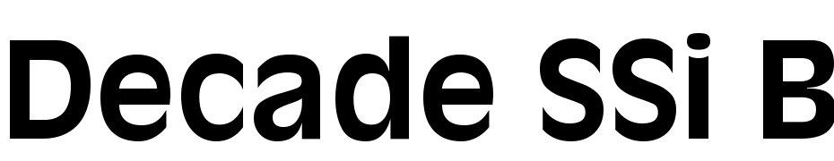 Decade SSi Bold Font Download Free
