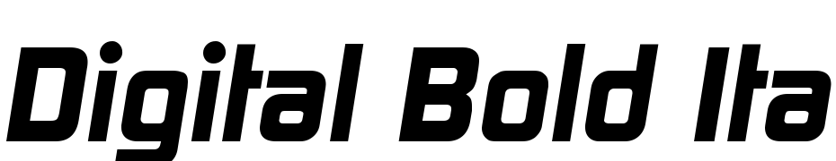 Digital Bold Ita Font Download Free