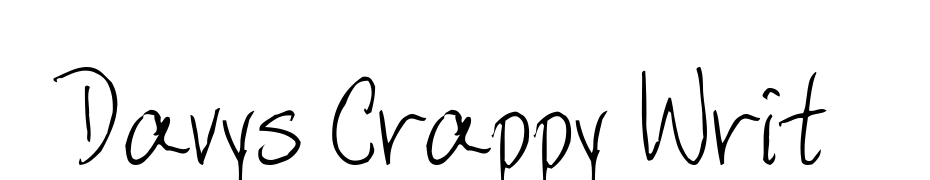 Davys Crappy Writ Scarica Caratteri Gratis
