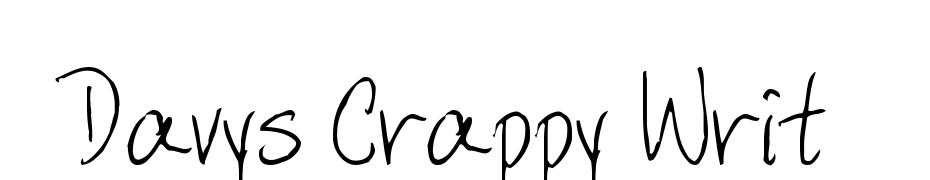 Davys Crappy Writ Font Download Free