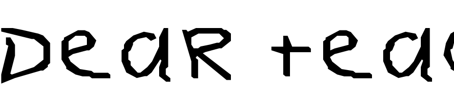 Dear Teacher Normal Wd Font Download Free