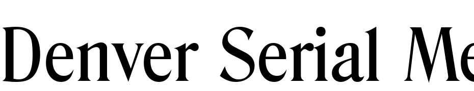 Denver Serial Medium Regular Font Download Free