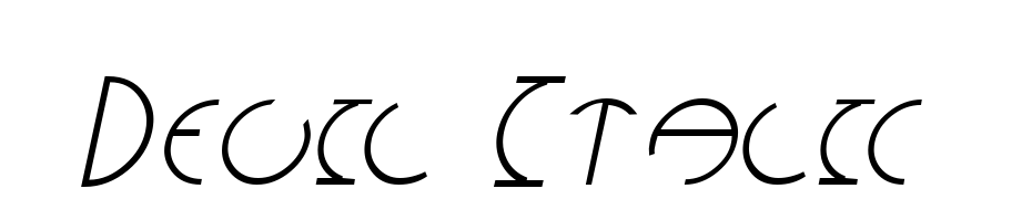 Devil Italic Font Download Free