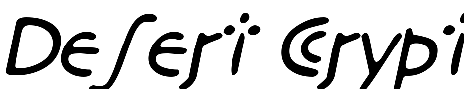 Desert Crypt Bold Oblique Font Download Free