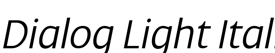 Dialog Light Italic Font Download Free