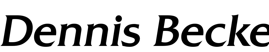 Dennis Becker Italic Font Download Free