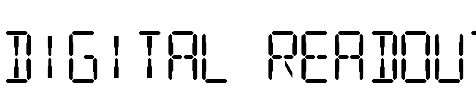 Digital Readout Upright cкачати шрифт безкоштовно