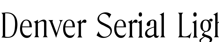 Denver Serial Light Regular Font Download Free