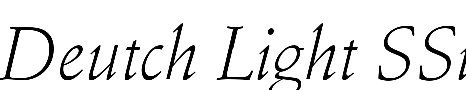 Deutch Light SSi Light Italic Font Download Free