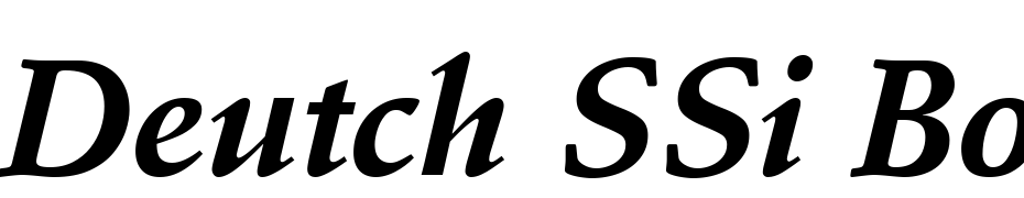 Deutch SSi Bold Italic Font Download Free