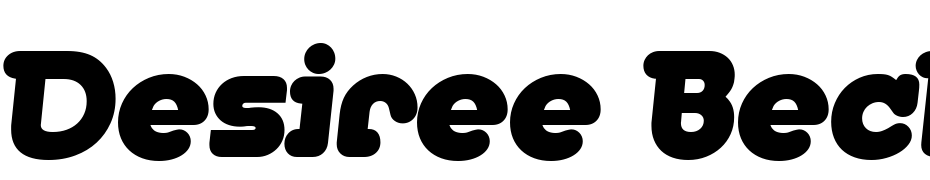 Desiree Becker Heavy Italic Font Download Free