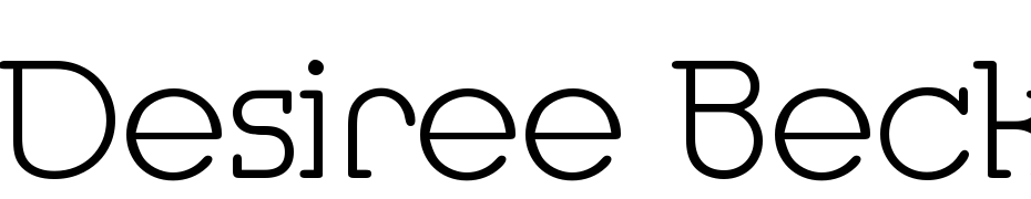 Desiree Becker Extra Light Font Download Free