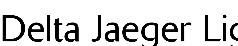 Delta Jaeger Light Font Download Free