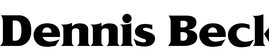 Dennis Becker Extra Bold Font Download Free