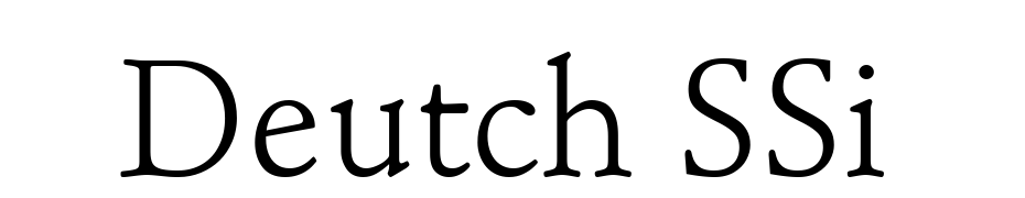 Deutch SSi Font Download Free