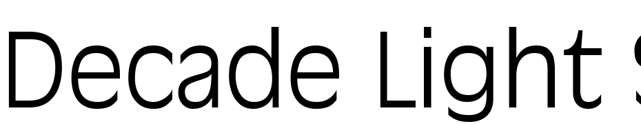 Decade Light SSi Light Font Download Free
