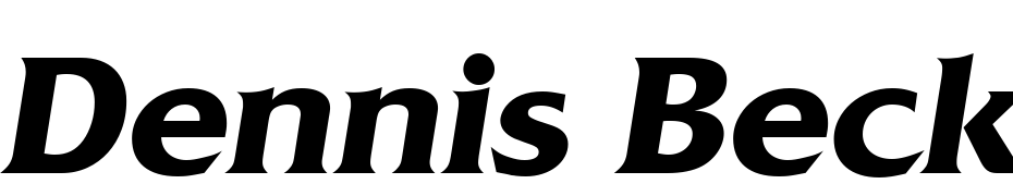 Dennis Becker Bold Italic Font Download Free