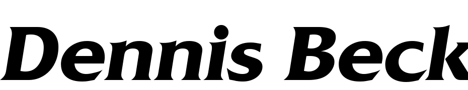 Dennis Becker Bold Italic Font Download Free