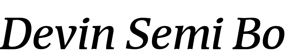 Devin Semi Bold Italic Font Download Free
